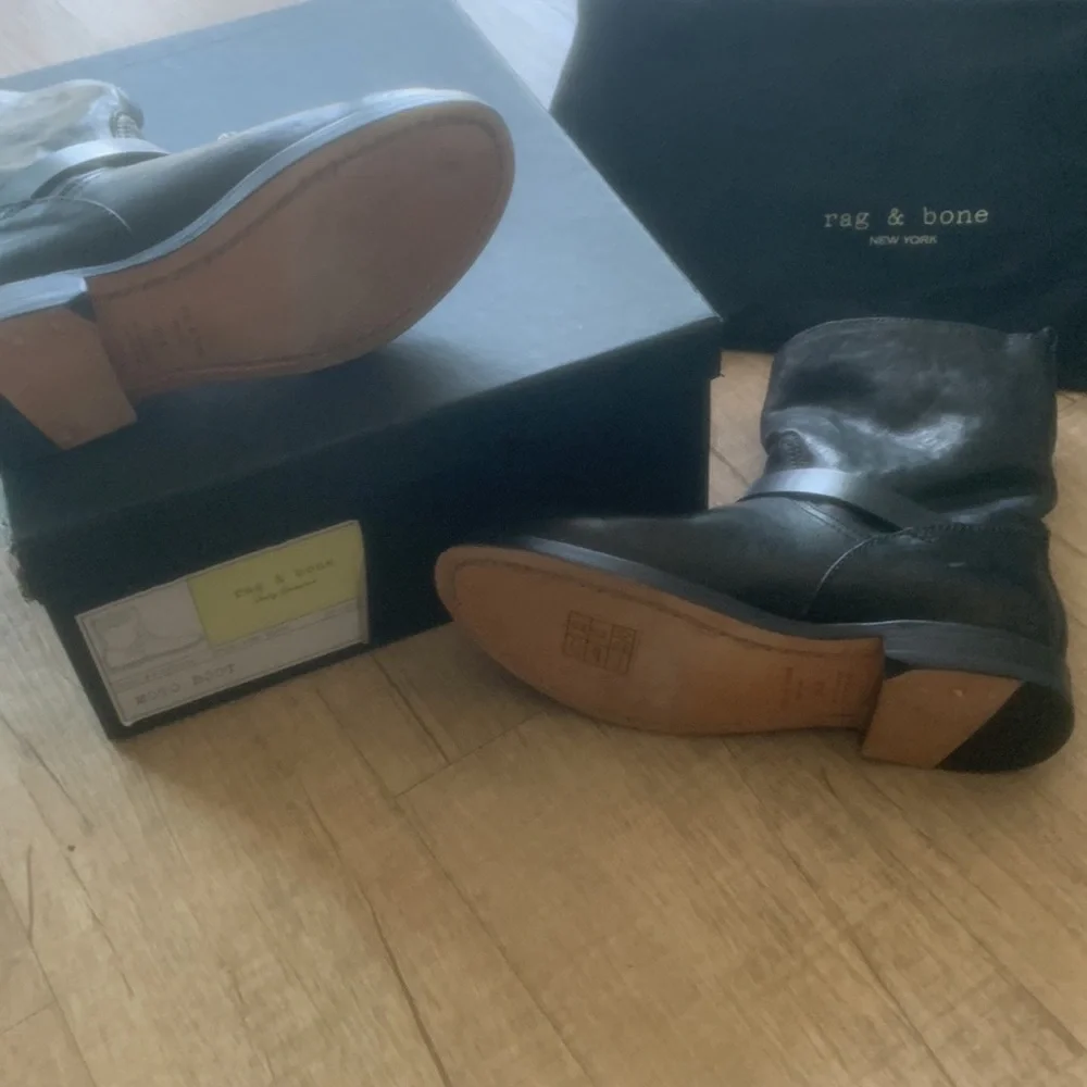 🥳HP🥳 NEW Rag & Bone GORGEOUS Italian Leather Moto Boots, 7.5 - Picture 9 of 10